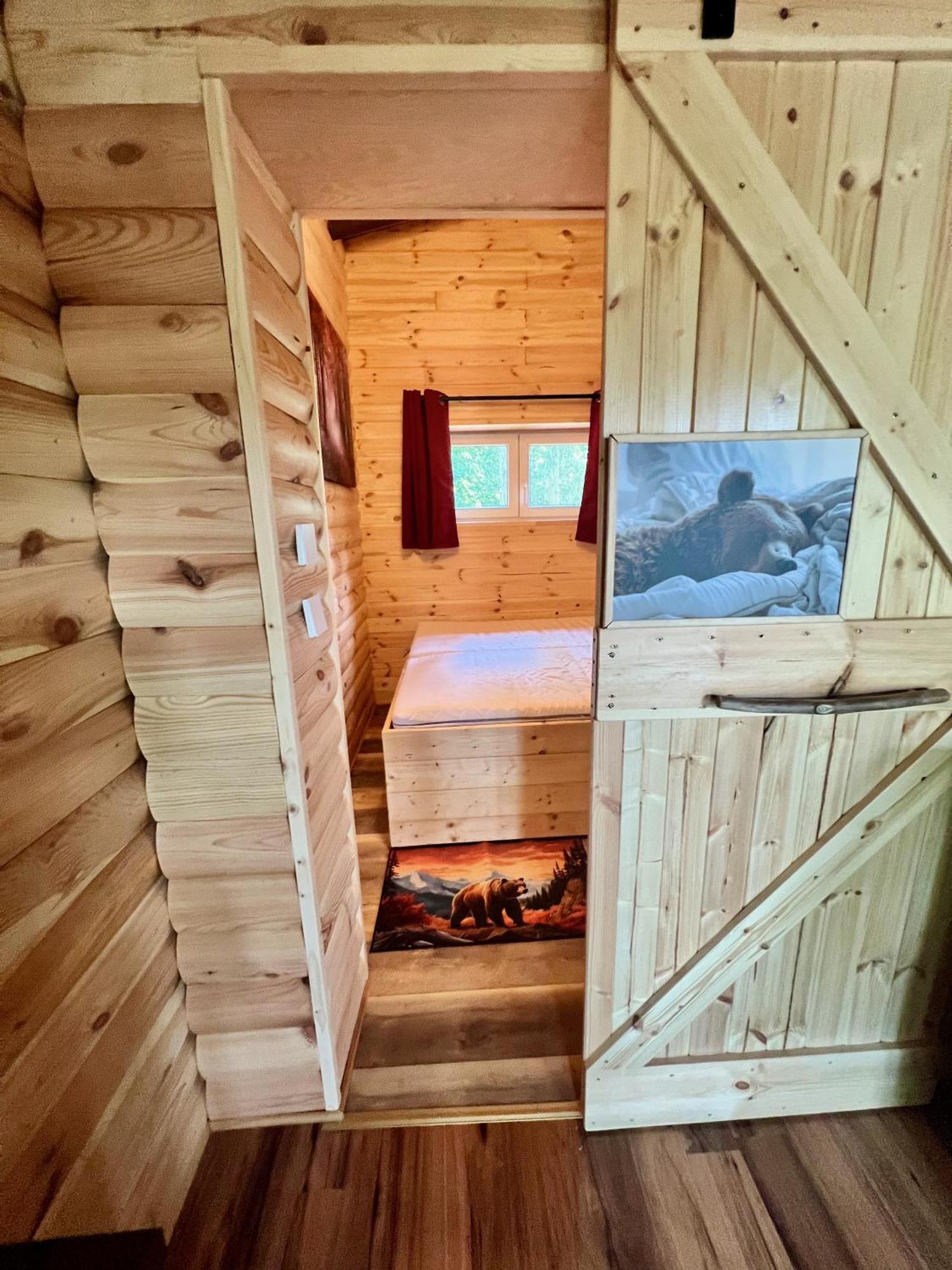Holzhaus Baerenhoehle Am Wald Und See Neuruppin Buitenkant foto